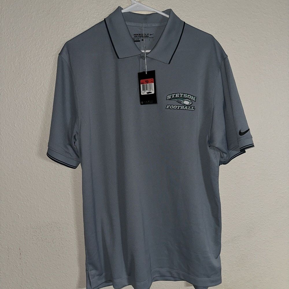 Stetson Football Nike‎ Golf Tour Performance Dri-Fit Polo Srt Sleeve Shirt Gray